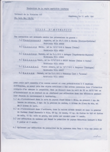 Crastes Brisson accusés août 1941